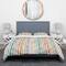 Designart 'Grunge Line' Mid-Century Modern Bedding Set - Duvet Cover & Shams